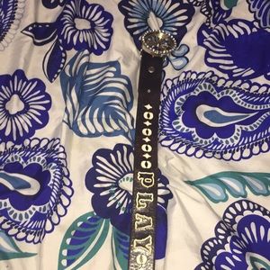 Black design girl belt